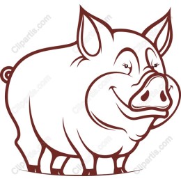 Charming Cartoon Pig
