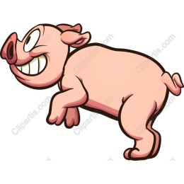 Playful Cartoon Pig