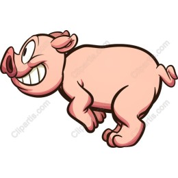 Playful Cartoon Pig