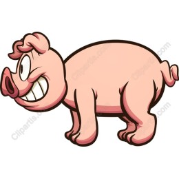 Playful Cartoon Pig