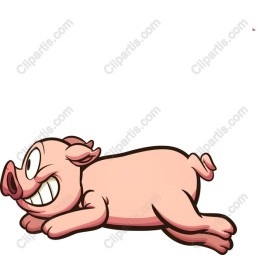 Playful Cartoon Pig