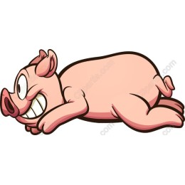 Playful Cartoon Pig