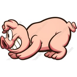 Playful Cartoon Pig