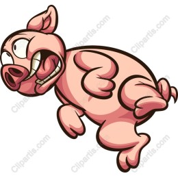 Playful Cartoon Pig