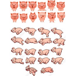 Piggy Clipart Collection: Expressive Pigs