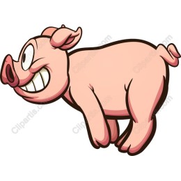 Playful Cartoon Pig