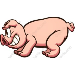 Playful Cartoon Pig