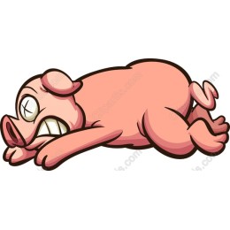 Playful Cartoon Pig