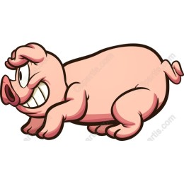 Playful Cartoon Pig