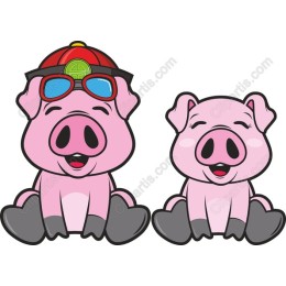 Cheerful Pig Duo