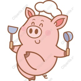 Cheerful Cook Pig
