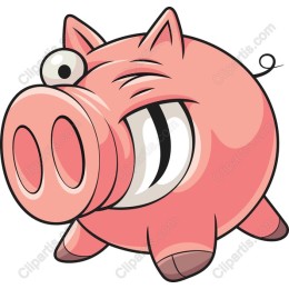 Adorable Cartoon Pig