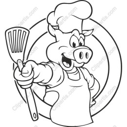 Cute Cartoon Pig Chef
