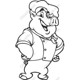 Cheerful Chef Pig