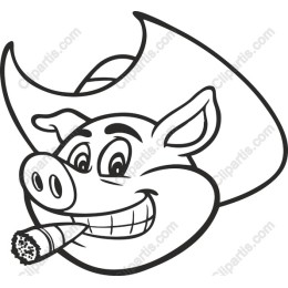 Cheerful Cowboy Pig