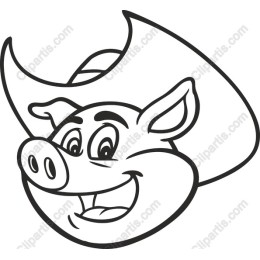 Cheerful Cowboy Pig