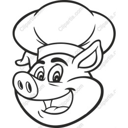 Cheerful Chef Pig