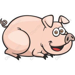 Adorable Cartoon Pig