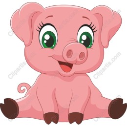 Cute Cartoon Piglet