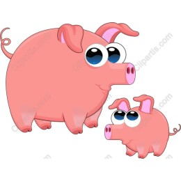 Cute Cartoon Pigs