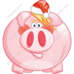 Festive Cheerful Pig