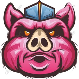 Fierce Pink Bear Head
