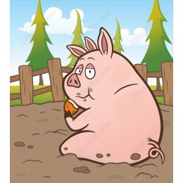 Whimsical Pig Snacktime