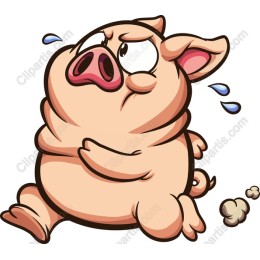 Chubby Cartoon Pig