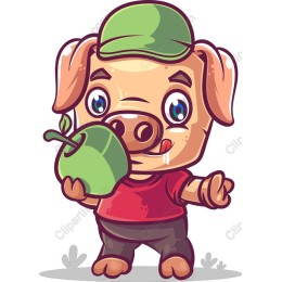 Playful Piglet Character