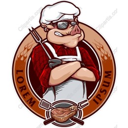 Cheerful Butcher Cartoon