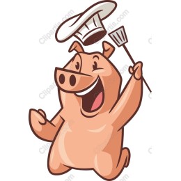 Cheerful Chef Pig