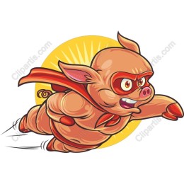 Super Pig Superhero