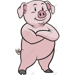 Charming Cartoon Pig