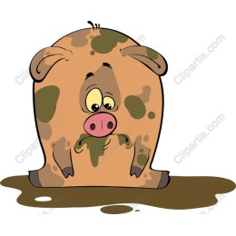 Whimsical Cartoon Pig