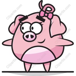 Charming Cartoon Pig