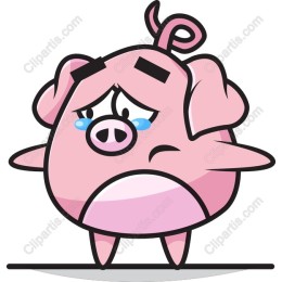 Expressive Cartoon Pig