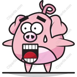 Whimsical Cartoon Pig