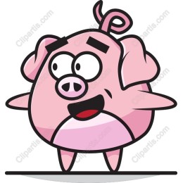 Charming Cartoon Pig