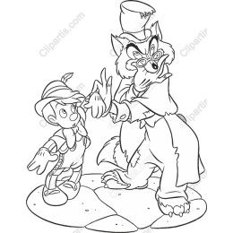Enchanted Pinocchio and Wolf