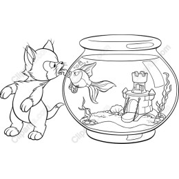 Curious Cat and Fishbowl