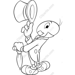 Charming Cartoon Character with Top Hat and Umbrella