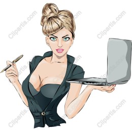 Confident Businesswoman Laptop