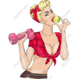 Vibrant Fitness Pin-Up Girl
