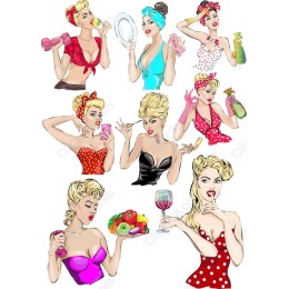 Retro Pin-Up Clipart Collection