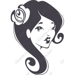 Elegant Female with Rose