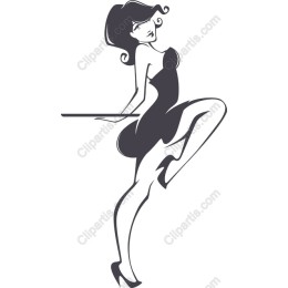 Chic Stylish Lady in Black Dress