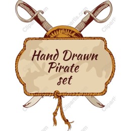 Hand Drawn Pirate Set