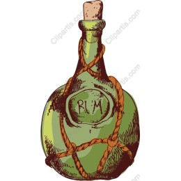 Vintage Rum Bottle