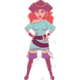 Fierce Pirate Woman
