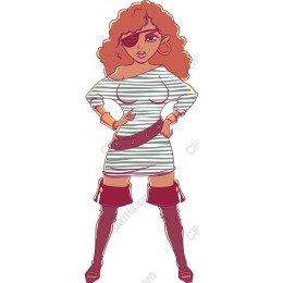 Vibrant Female Pirate